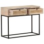Massivholz-Konsolentisch aus Mangoholz und natürlicher Rohrkanne, 100x35x76 cm. von vidaXL, Seitentische - Ref: Foro24-323512...
