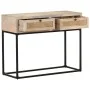 Mesa consola madera maciza de mango y caña natural 100x35x76 cm de vidaXL, Mesas auxiliares - Ref: Foro24-323512, Precio: 123...