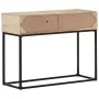 Mesa consola madera maciza de mango y caña natural 100x35x76 cm de vidaXL, Mesas auxiliares - Ref: Foro24-323512, Precio: 123...