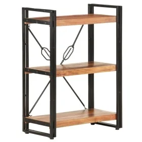 Estantería de 3 niveles de madera maciza de acacia 60x30x80 cm by , Bookcases and shelves - Ref: Foro24-320613, Price: 120,18...