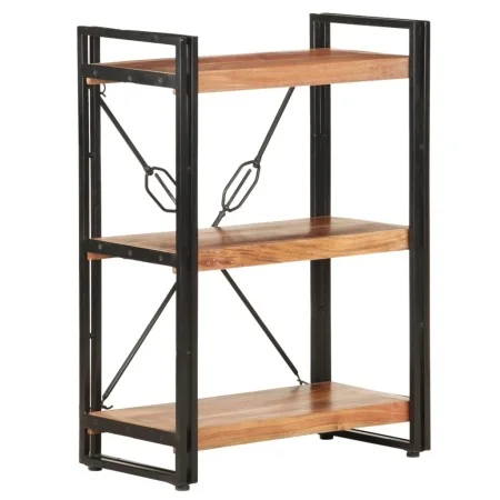 Massives Akazienholzregal mit 3 Ebenen, 60x30x80 cm. von , Bücherregale und Regale - Ref: Foro24-320613, Preis: 120,14 €, Rab...