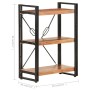 Estantería de 3 niveles de madera maciza de acacia 60x30x80 cm by , Bookcases and shelves - Ref: Foro24-320613, Price: 122,36...