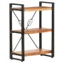 Estantería de 3 niveles de madera maciza de acacia 60x30x80 cm by , Bookcases and shelves - Ref: Foro24-320613, Price: 122,36...