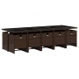 Set comedor de jardín 11 pzas y cojines ratán sintético marrón de , Conjuntos de jardín - Ref: Foro24-3210573, Precio: 732,86 €