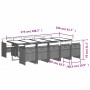 Set comedor de jardín 11 pzas y cojines ratán sintético marrón de , Conjuntos de jardín - Ref: Foro24-3210573, Precio: 732,86 €
