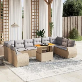 11-piece garden sofa set with beige synthetic rattan cushions by , Garden sets - Ref: Foro24-3272368, Price: 797,68 €, Discou...