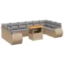 11-piece garden sofa set with beige synthetic rattan cushions by , Garden sets - Ref: Foro24-3272368, Price: 797,68 €, Discou...