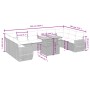 Set von 11-teiligen Gartensofas mit beigen Kissen aus synthetischem Rattan von , Gartensets - Ref: Foro24-3272368, Preis: 782...