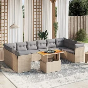 11-piece garden sofa set with beige synthetic rattan cushions by , Garden sets - Ref: Foro24-3271024, Price: 704,93 €, Discou...