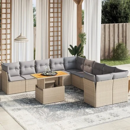 11-piece garden sofa set with beige synthetic rattan cushions by , Garden sets - Ref: Foro24-3271045, Price: 704,93 €, Discou...