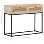 Mesa consola madera maciza de mango y caña natural 100x35x76 cm de vidaXL, Mesas auxiliares - Ref: Foro24-323512, Precio: 123...