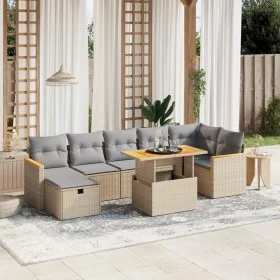 Juego de sofás de jardín con cojines beige 8 pzas ratán PE von , Gartensets - Ref: Foro24-3276048, Preis: 521,90 €, Rabatt: %