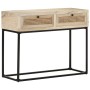 Massivholz-Konsolentisch aus Mangoholz und natürlicher Rohrkanne, 100x35x76 cm. von vidaXL, Seitentische - Ref: Foro24-323512...