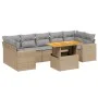 Set Gartensofas mit beigen Kissen 8 Stück PE Rattan von , Gartensets - Ref: Foro24-3271227, Preis: 559,12 €, Rabatt: %