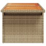 PE rattan and beige acacia wood garden table 100x55x73 cm by , Garden tables - Ref: Foro24-366065, Price: 91,80 €, Discount: %