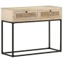 Massivholz-Konsolentisch aus Mangoholz und natürlicher Rohrkanne, 100x35x76 cm. von vidaXL, Seitentische - Ref: Foro24-323512...
