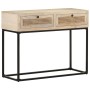Massivholz-Konsolentisch aus Mangoholz und natürlicher Rohrkanne, 100x35x76 cm. von vidaXL, Seitentische - Ref: Foro24-323512...