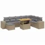 Garden sofa set 9 pieces with beige synthetic rattan cushions by , Garden sets - Ref: Foro24-3275964, Price: 611,53 €, Discou...