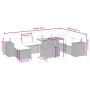 Set mit 9 Gartensofas mit beigen Kissen aus synthetischem Rattan von , Gartensets - Ref: Foro24-3275964, Preis: 580,79 €, Rab...