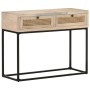 Massivholz-Konsolentisch aus Mangoholz und natürlicher Rohrkanne, 100x35x76 cm. von vidaXL, Seitentische - Ref: Foro24-323512...