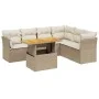 Set of 7-piece garden sofas and beige synthetic rattan cushions by , Garden sets - Ref: Foro24-3270848, Price: 500,42 €, Disc...