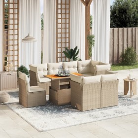 Garden sofa set 9 pieces with beige synthetic rattan cushions by , Garden sets - Ref: Foro24-3270933, Price: 597,09 €, Discou...