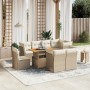 Set mit 9 Gartensofas mit beigen Kissen aus synthetischem Rattan von , Gartensets - Ref: Foro24-3270933, Preis: 597,09 €, Rab...
