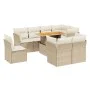 Garden sofa set 9 pieces with beige synthetic rattan cushions by , Garden sets - Ref: Foro24-3270933, Price: 595,89 €, Discou...