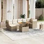 Juego de sofás de jardín con cojines beige 8 pzas ratán PE by , Garden sets - Ref: Foro24-3270946, Price: 554,26 €, Discount: %
