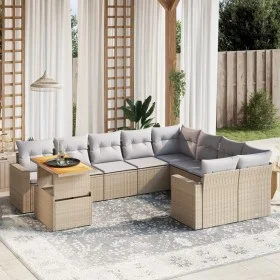 Set Gartensofas mit beigen Kissen 10 Stück synthetisches Rattan von , Gartensets - Ref: Foro24-3271479, Preis: 642,28 €, Raba...