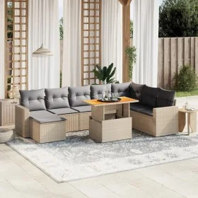 Set mit 9 Gartensofas mit beigen Kissen aus synthetischem Rattan von , Gartensets - Ref: Foro24-3271451, Preis: 587,53 €, Rab...