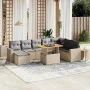 Set mit 9 Gartensofas mit beigen Kissen aus synthetischem Rattan von , Gartensets - Ref: Foro24-3271451, Preis: 587,53 €, Rab...