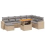 Garden sofa set 9 pieces with beige synthetic rattan cushions by , Garden sets - Ref: Foro24-3271451, Price: 557,64 €, Discou...