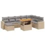 Set mit 9 Gartensofas mit beigen Kissen aus synthetischem Rattan von , Gartensets - Ref: Foro24-3271451, Preis: 587,53 €, Rab...