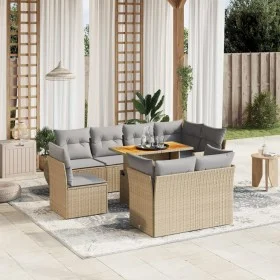 Garden sofa set 9 pieces with beige synthetic rattan cushions by , Garden sets - Ref: Foro24-3272291, Price: 747,21 €, Discou...