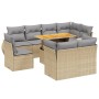Garden sofa set 9 pieces with beige synthetic rattan cushions by , Garden sets - Ref: Foro24-3272291, Price: 708,72 €, Discou...