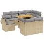 Set mit 9 Gartensofas mit beigen Kissen aus synthetischem Rattan von , Gartensets - Ref: Foro24-3272291, Preis: 747,21 €, Rab...