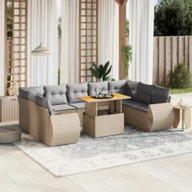 Garden sofa set with beige cushions, 10 pieces, synthetic rattan by , Garden sets - Ref: Foro24-3272340, Price: 672,61 €, Dis...