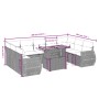 Garden sofa set with beige cushions, 10 pieces, synthetic rattan by , Garden sets - Ref: Foro24-3272340, Price: 692,52 €, Dis...