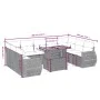 Garden sofa set with beige cushions, 10 pieces, synthetic rattan by , Garden sets - Ref: Foro24-3272340, Price: 672,61 €, Dis...