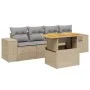 Garden sofa set with 5-piece synthetic rattan beige cushions by , Garden sets - Ref: Foro24-3272515, Price: 366,57 €, Discoun...