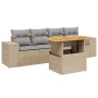 Set Gartensofas mit Kissen 5 Stück synthetisches Rattan beige von , Gartensets - Ref: Foro24-3272515, Preis: 356,14 €, Rabatt: %