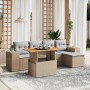 Garden sofa set with 6-piece synthetic rattan beige cushions by , Garden sets - Ref: Foro24-3272613, Price: 395,78 €, Discoun...