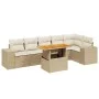 Set aus 7-teiligen Gartensofas und Kissen, synthetisches Rattan, beige von , Gartensets - Ref: Foro24-3272647, Preis: 529,00 ...
