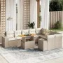 Set Gartensofas mit beigen Kissen 10 Stück synthetisches Rattan von , Gartensets - Ref: Foro24-3272794, Preis: 721,12 €, Raba...