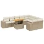 Garden sofa set with beige cushions, 10 pieces, synthetic rattan by , Garden sets - Ref: Foro24-3272794, Price: 721,12 €, Dis...