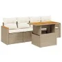 Garden sofa set with 5-piece synthetic rattan beige cushions by , Garden sets - Ref: Foro24-3272955, Price: 366,46 €, Discoun...