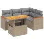 Garden sofa set with 5-piece synthetic rattan beige cushions by , Garden sets - Ref: Foro24-3273061, Price: 365,06 €, Discoun...