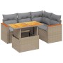 Set Gartensofas mit Kissen 5 Stück synthetisches Rattan beige von , Gartensets - Ref: Foro24-3273061, Preis: 361,45 €, Rabatt: %