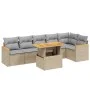 Set of 7-piece garden sofas and beige synthetic rattan cushions by , Garden sets - Ref: Foro24-3273089, Price: 473,79 €, Disc...